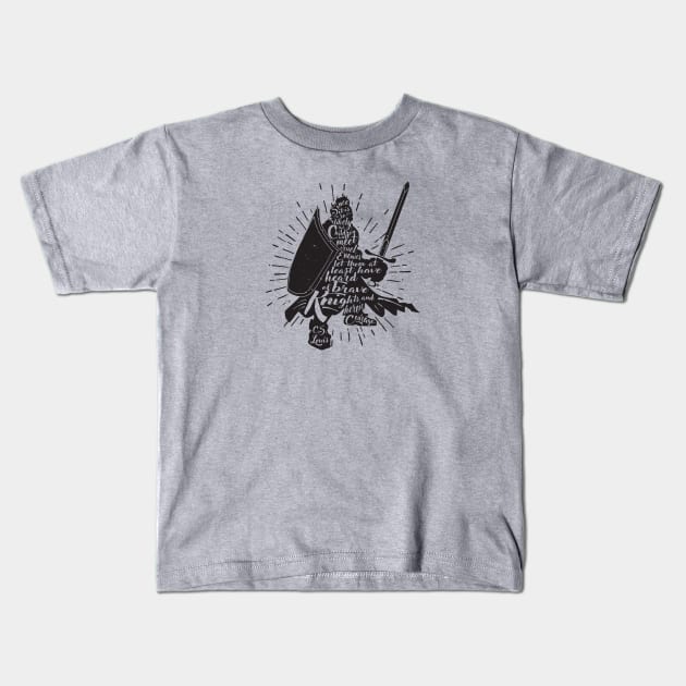 Knight: C.S. Lewis Kids T-Shirt by DavidByronHicks